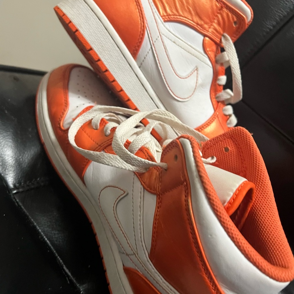 Nike Vibrant Orange and White Athletic Shoes
